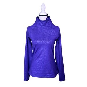 Nike Pro Dri Fit Women’s Purple Embossed Heights Vixen Printed Athletic Top